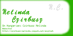 melinda czirbusz business card